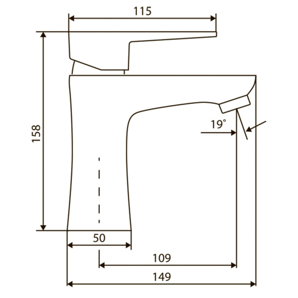 Смеситель для раковины RedBlu Saturn белый от магазина ЛесКонПром.ру