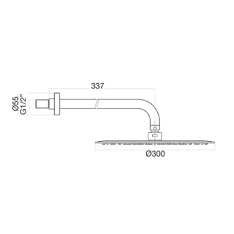 Верхний душ Webert AC0841010 Золото от магазина ЛесКонПром.ру