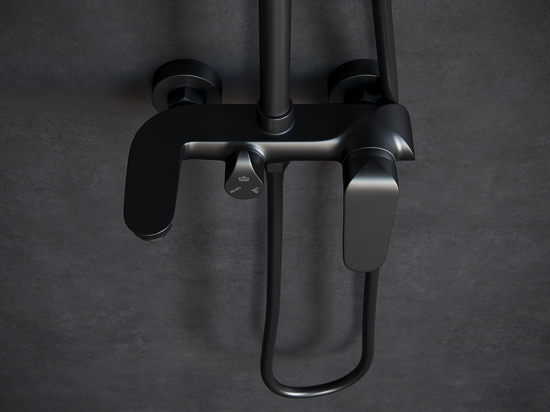 Душевая система Laguraty 7000 Черная от магазина ЛесКонПром.ру