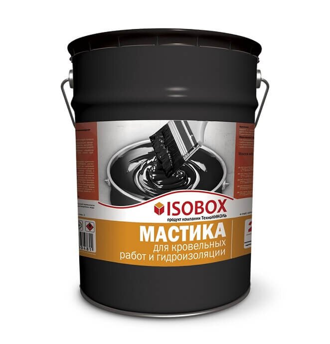 Мастика кровельная гидроизоляционная ISOBOX, 22 кг от магазина ЛесКонПром.ру