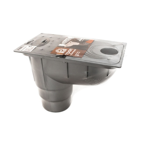 Ливнеприёмник под водосточную трубу Ecoteck металлик от магазина ЛесКонПром.ру