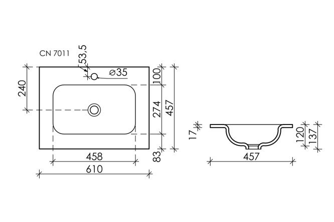 Умывальник накладной Element 80551263 от магазина ЛесКонПром.ру