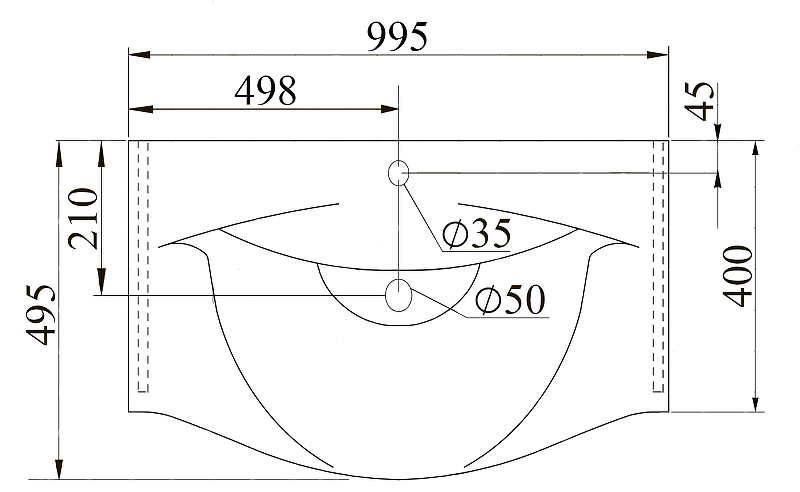 Раковина Avanti Кваттро 100 2465 Белая от магазина ЛесКонПром.ру