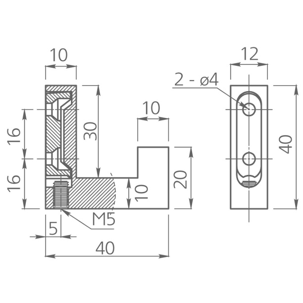 Крючок мебельный WZ-K2202 хром от магазина ЛесКонПром.ру