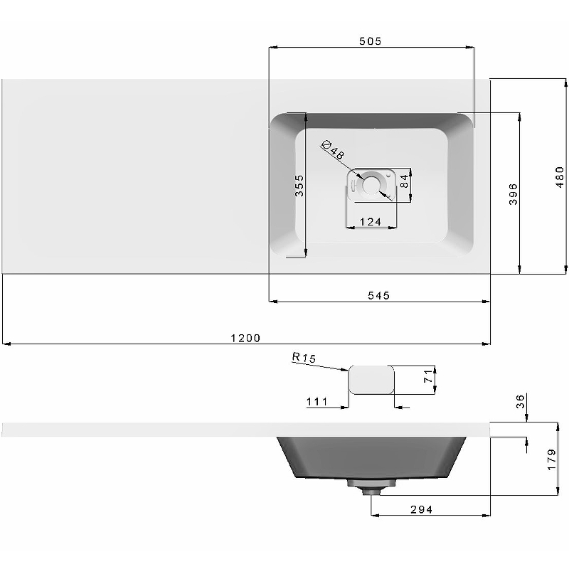 Раковина Dreja Wing 120 100120R на стиральную машину Белая от магазина ЛесКонПром.ру