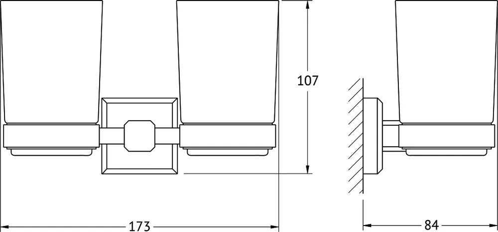 Стакан Artwelle Hagel 9928A двойной от магазина ЛесКонПром.ру