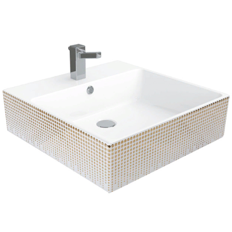 Раковина Creavit Next 50 NX256-00CB00E-NA00 Белая Золото от магазина ЛесКонПром.ру