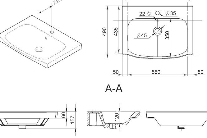Раковина встраиваемая AM.PM Like 80529471 от магазина ЛесКонПром.ру