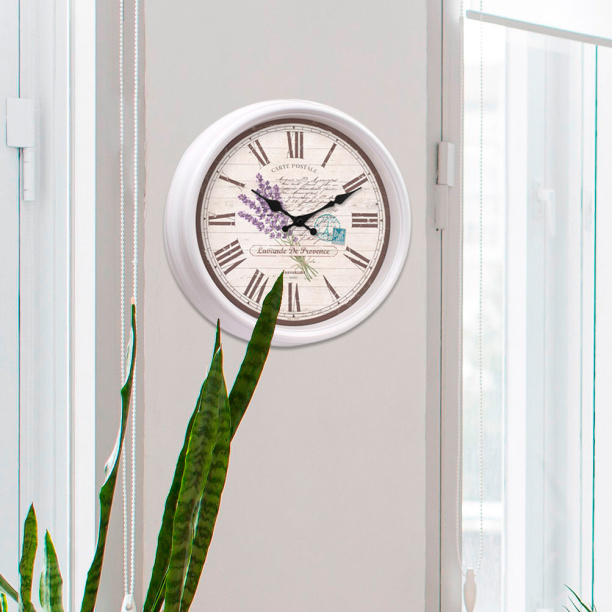 Часы настенные круглые Прованс d31 см белые от магазина ЛесКонПром.ру