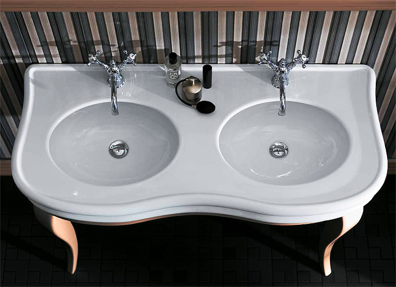 Раковина Simas Lante 120 LA12bi*1 двойная Белая от магазина ЛесКонПром.ру