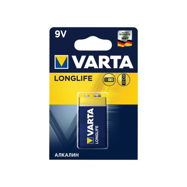 Батарейка VARTA LONGLIFE 6LR61 от магазина ЛесКонПром.ру