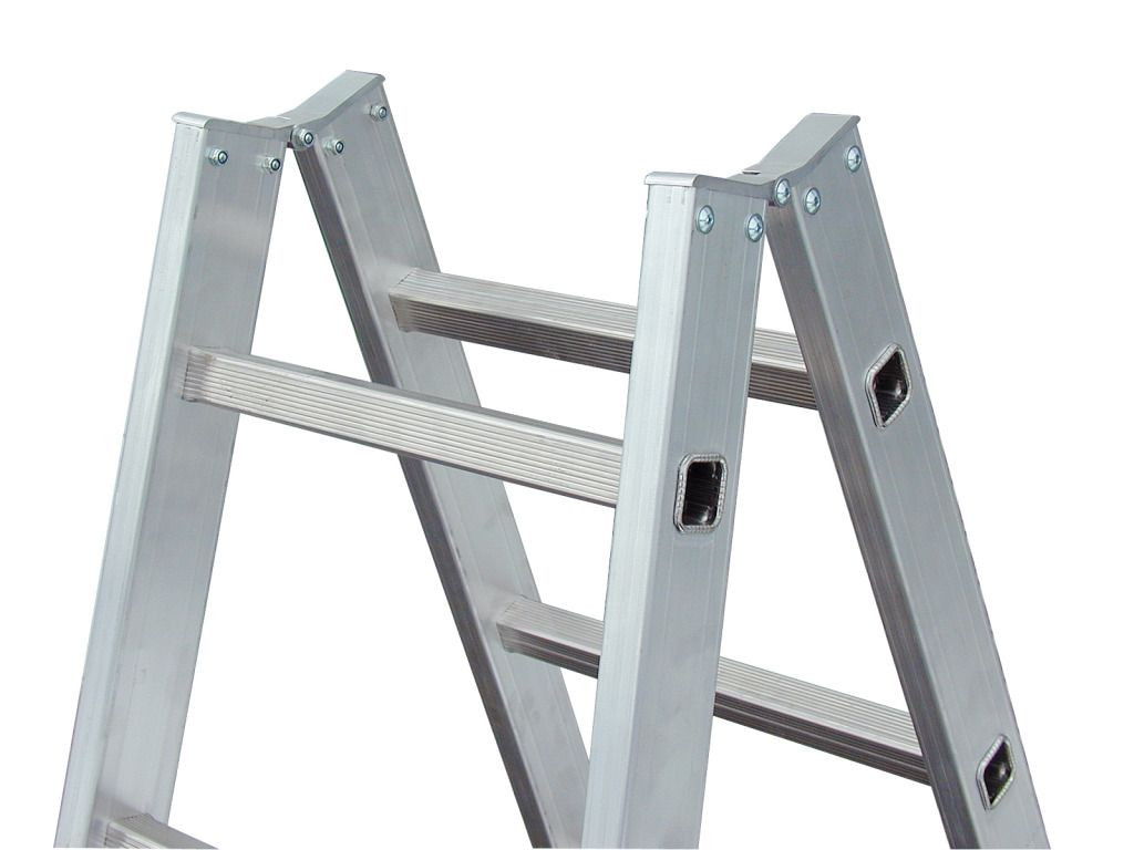 Стремянка алюминиевая двухсторонняя Krause Stabilo 2х10 ступеней (арт. 124937) от магазина ЛесКонПром.ру