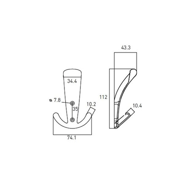 Крючок мебельный Edson N22 хром от магазина ЛесКонПром.ру