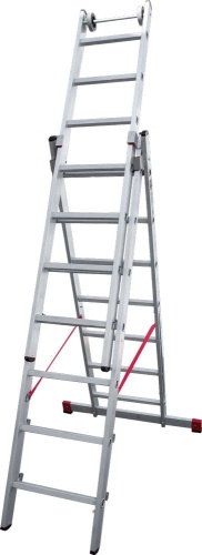 Лестница алюминиевая трехсекционная индустриальнаяНовая Высота 3x7 арт. 5230307 от магазина ЛесКонПром.ру