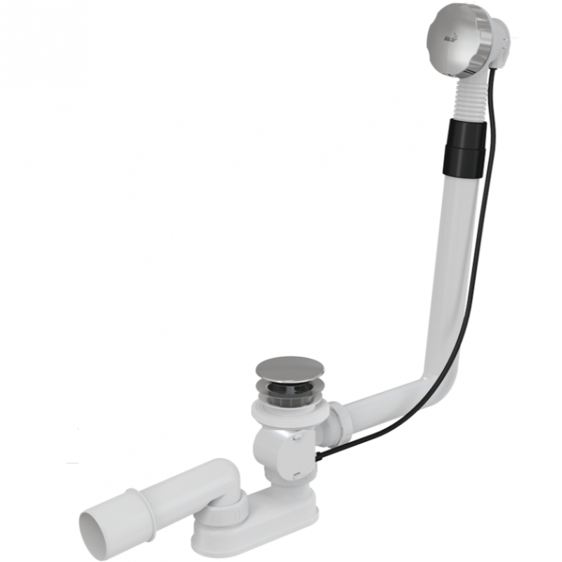 Слив-перелив Alcaplast A550KM полуавтомат Белый Хром от магазина ЛесКонПром.ру