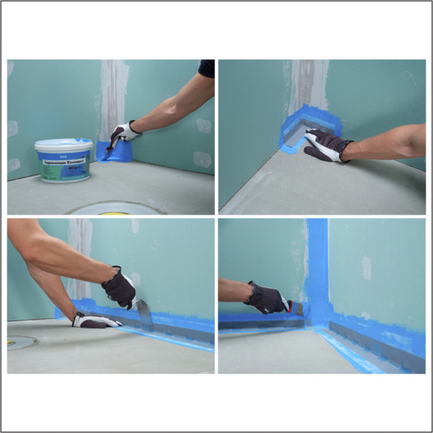 Угол гидроизоляционный внутренний КНАУФ 140х140 мм 2 шт от магазина ЛесКонПром.ру