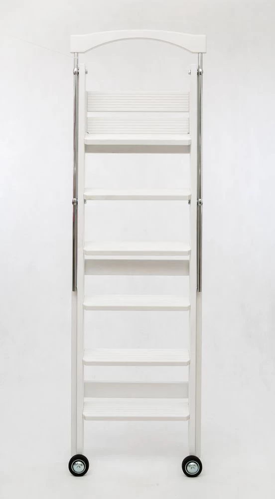 Стремянка деревянная Hoz-Block Серж 6 ступеней Белая (арт. СДР-6Б) от магазина ЛесКонПром.ру