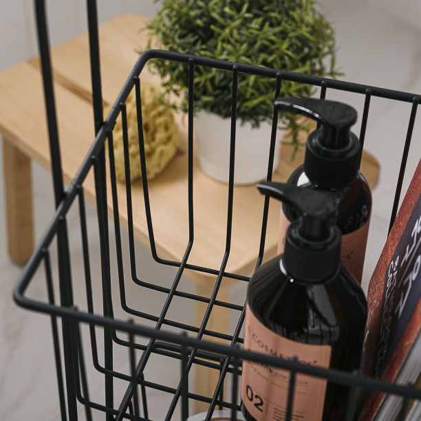 Этажерка для ванной ЧМЗ 3-ярусная черная от магазина ЛесКонПром.ру