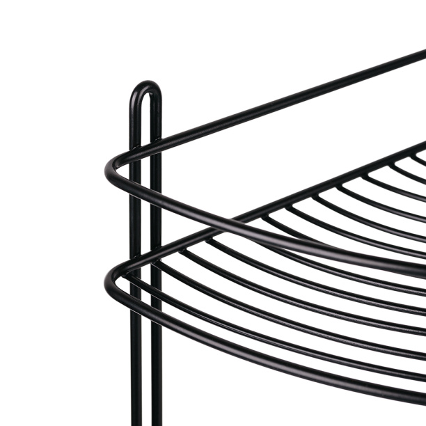 Полка сетчатая ЧМЗ 3-ярусная угловая черная от магазина ЛесКонПром.ру