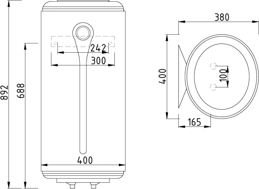 Накопительный водонагреватель Atlantic Steatite Ego 80 электрический от магазина ЛесКонПром.ру