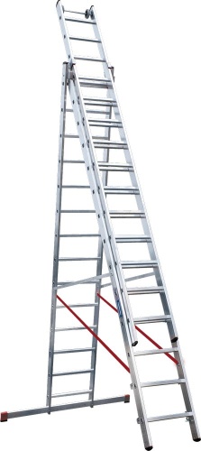 Лестница алюминиевая трехсекционная индустриальнаяНовая Высота 3x14 арт. 5230314 от магазина ЛесКонПром.ру