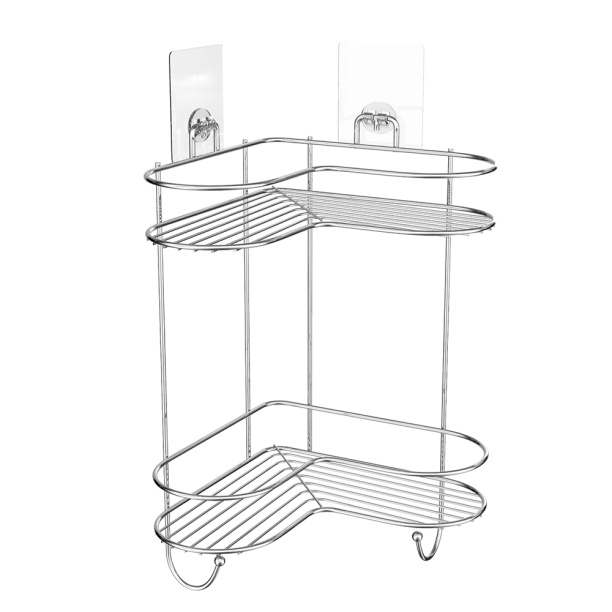 Полка сетчатая Kleber Light 2-ярусная угловая от магазина ЛесКонПром.ру