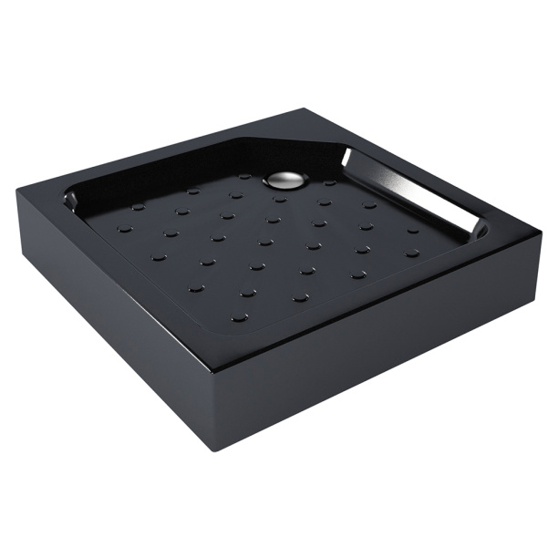 Душевой поддон FLUMEN Ems Black 80х80 см квадратный от магазина ЛесКонПром.ру