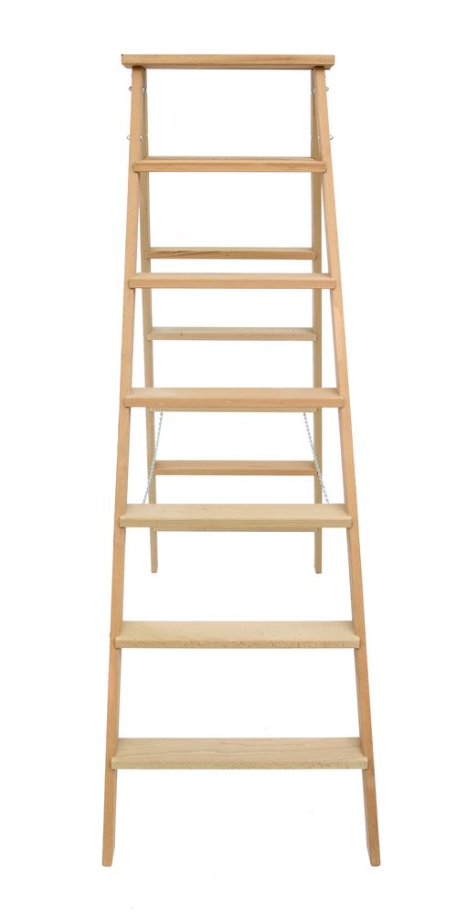 Стремянка двухсторонняя деревянная со ступенями Hoz-Block Штукатур 2x7 ступеней (арт. СДДШ-7) от магазина ЛесКонПром.ру