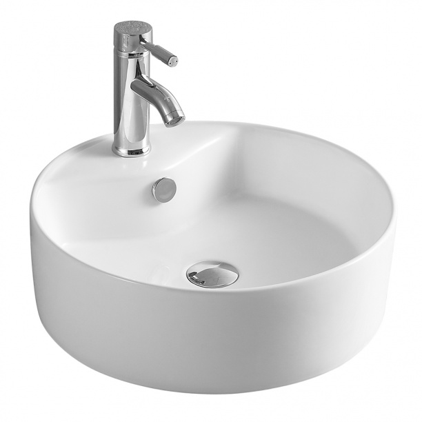 Раковина на столешницу Flumen круглый с отверстием 465х465х155 мм от магазина ЛесКонПром.ру