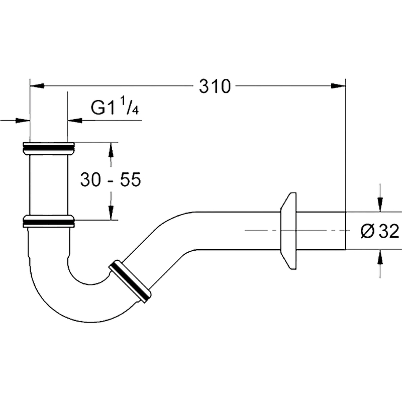 Сифон для биде Kerasan Retro 913393 Бронза от магазина ЛесКонПром.ру