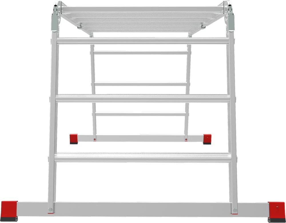 Профессиональная алюминиевая лестница-трансформер с развальцованными ступенями, ширина 800 мм NV3326 НОВАЯ ВЫСОТА 4Х3 арт.3326403 от магазина ЛесКонПром.ру