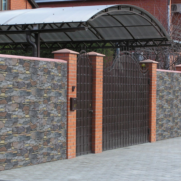 Фасадная плитка Хаджох 363 серый упаковка 0,5 м2 от магазина ЛесКонПром.ру