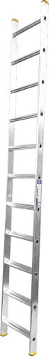 Лестница алюминиевая односекционная приставная с широкой ступенью Алюмет  1х11  арт. НК1 5111 от магазина ЛесКонПром.ру