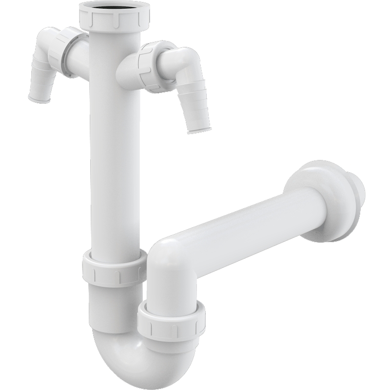 Сифон для кухонной мойки Alcaplast A82-DN40 Белый от магазина ЛесКонПром.ру