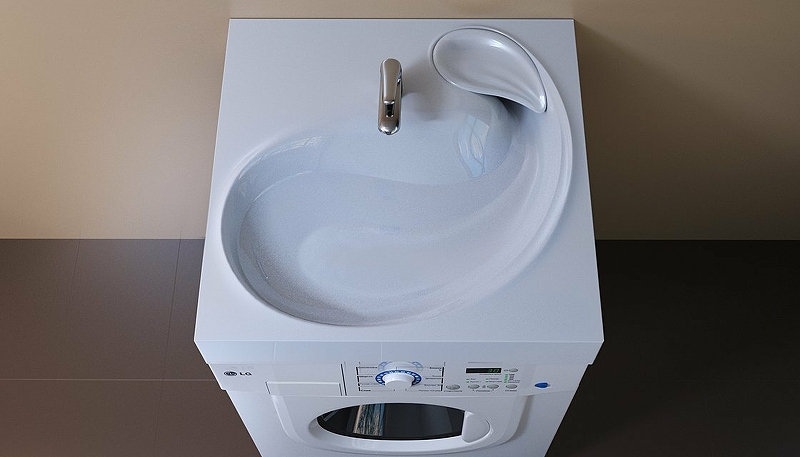 Раковина Andrea Buta 60 4650002681019 на стиральную машину Белая от магазина ЛесКонПром.ру