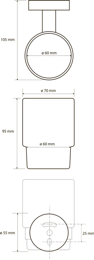 Стакан Bemeta Brilo 161110012 gold polished от магазина ЛесКонПром.ру