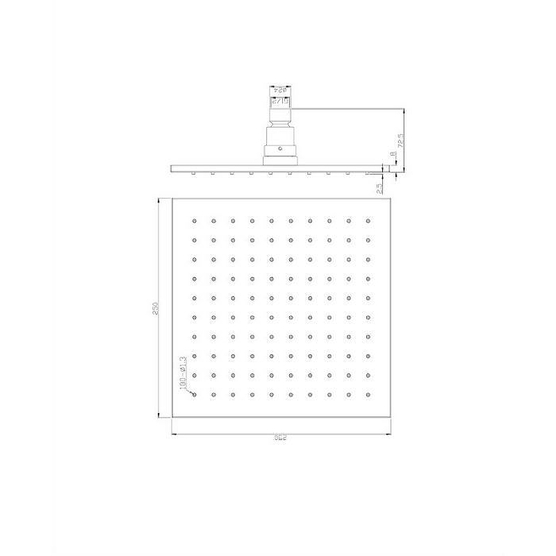 Верхний душ Omnires WGA225CR Хром от магазина ЛесКонПром.ру
