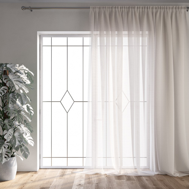 Штора-тюль 300х295 см серая от магазина ЛесКонПром.ру