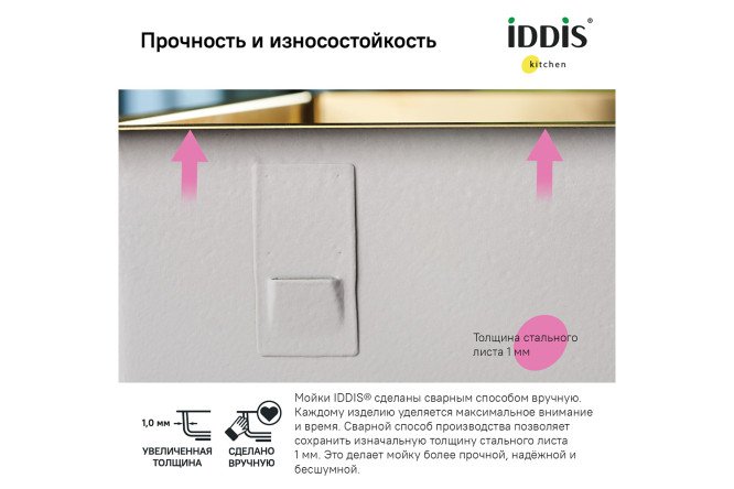 Мойка врезная IDDIS Edifice 80550582 от магазина ЛесКонПром.ру