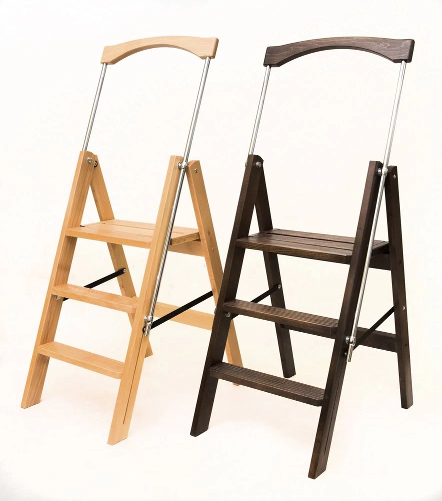 Стремянка деревянная Hoz-Block Серж 3 ступени Светлая (арт. СДР-3С) от магазина ЛесКонПром.ру