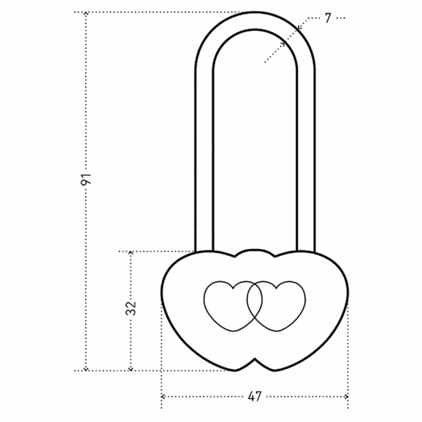 Замок Аллюр сувенирный "Сердце" от магазина ЛесКонПром.ру