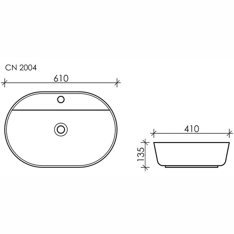 Раковина Ceramica Nova Modo 61 CN2004 Белая от магазина ЛесКонПром.ру