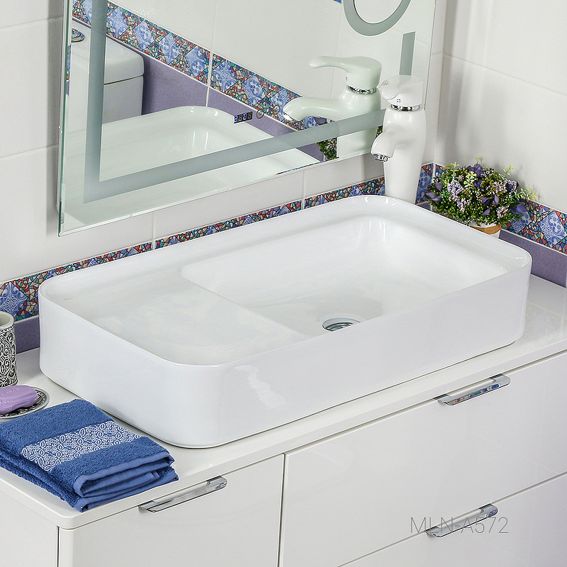 Раковина Melana 77 MLN-A572 Белая от магазина ЛесКонПром.ру