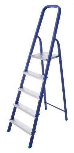 Стремянка стальная окрашенная с алюминиевыми ступенями STAIRS 5 ступеней (арт. CS 05) от магазина ЛесКонПром.ру