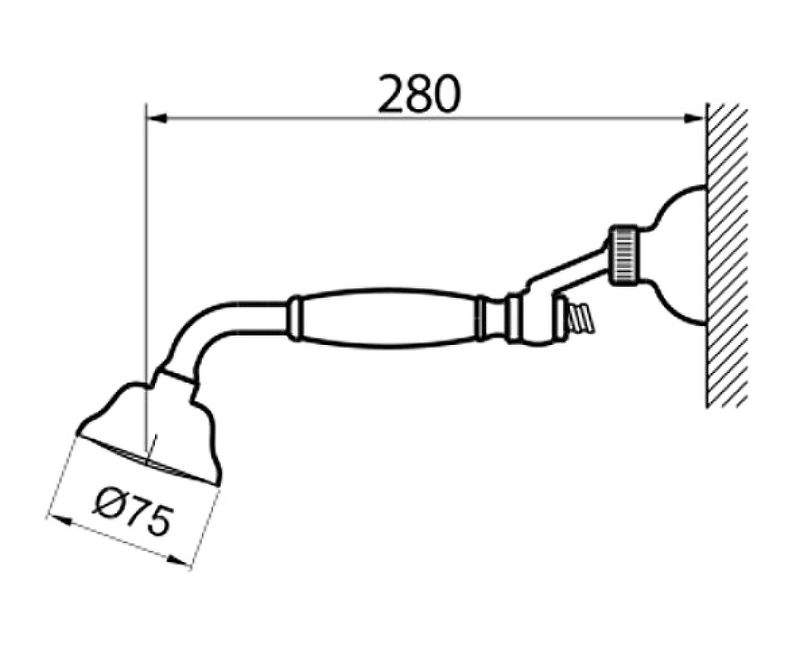 Душевой гарнитур Webert Ottocento AC0704010 Золото от магазина ЛесКонПром.ру