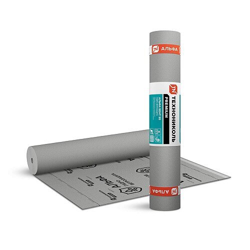 Мембрана гидро-ветрозащитная диффузионная ТЕХНОНИКОЛЬ Альфа Вент 110 г/м2, 1,5х50 м от магазина ЛесКонПром.ру