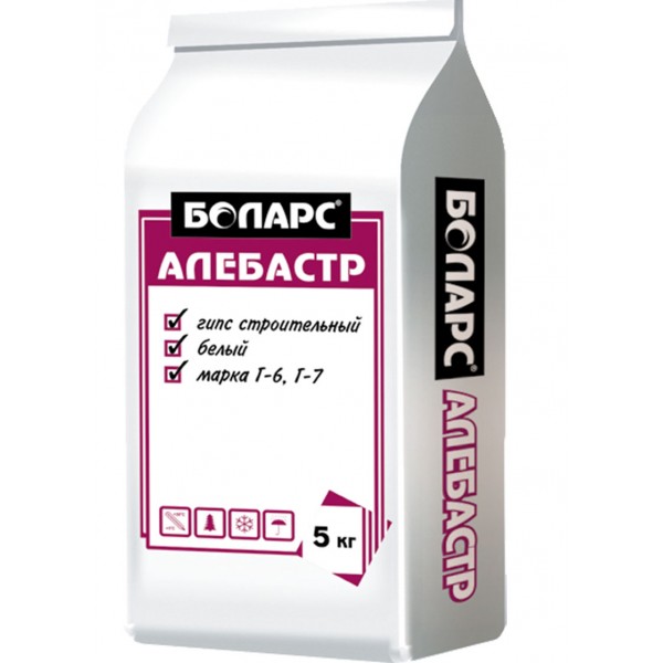 Алебастр Боларс (белый), 5 кг от магазина ЛесКонПром.ру