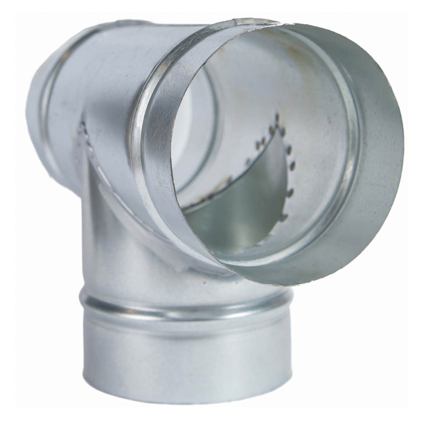 Тройник оцинкованный 125/125 от магазина ЛесКонПром.ру