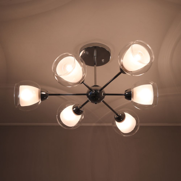 Люстра потолочная Schaffner Чело 6х60 Вт Е27 от магазина ЛесКонПром.ру