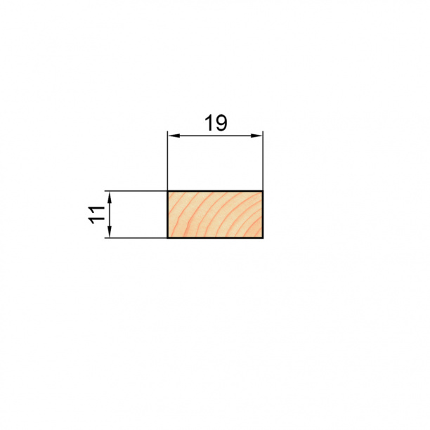 Брусок 11х19х2200 мм сосна сращенная бессучковая от магазина ЛесКонПром.ру